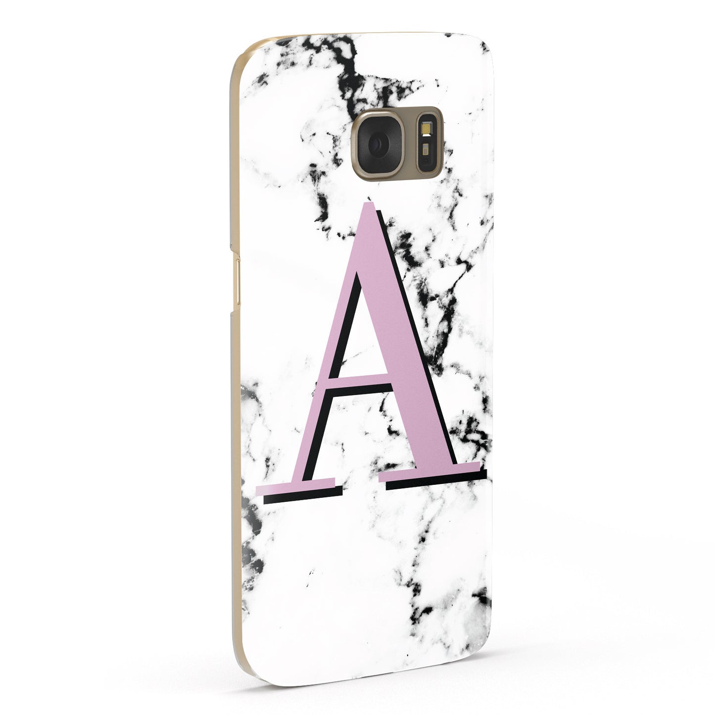 Personalised Purple Single Initial Marble Samsung Galaxy Case Fourty Five Degrees