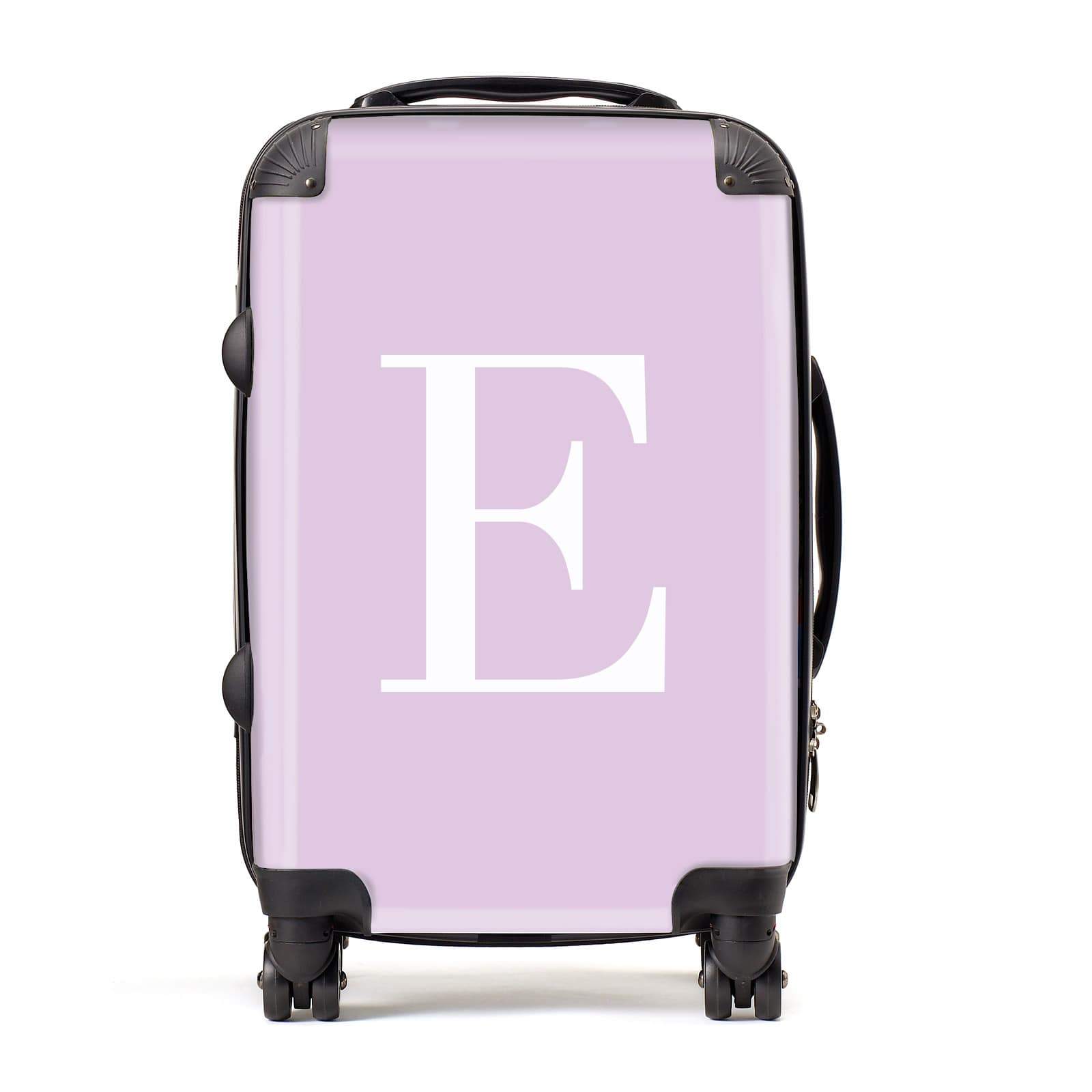 Purple with White Personalised Monogram Suitcase