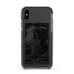 Queen of Pentacles Monochrome Apple iPhone Xs Impact Case Black Edge on Black Phone