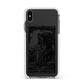 Queen of Pentacles Monochrome Apple iPhone Xs Max Impact Case White Edge on Black Phone