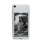 Queen of Pentacles Monochrome iPhone 7 Bumper Case on Silver iPhone