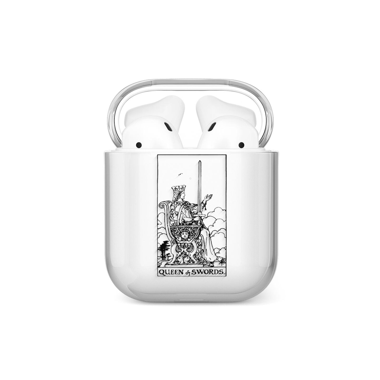 Queen of Swords Monochrome AirPods Case