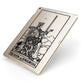 Queen of Swords Monochrome Apple iPad Case on Gold iPad Side View