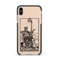 Queen of Swords Monochrome Apple iPhone Xs Max Impact Case Black Edge on Gold Phone