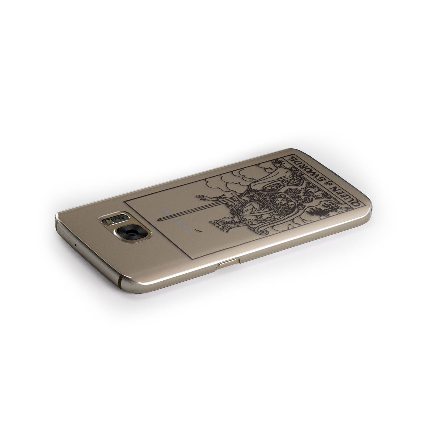 Queen of Swords Monochrome Samsung Galaxy Case Side Close Up
