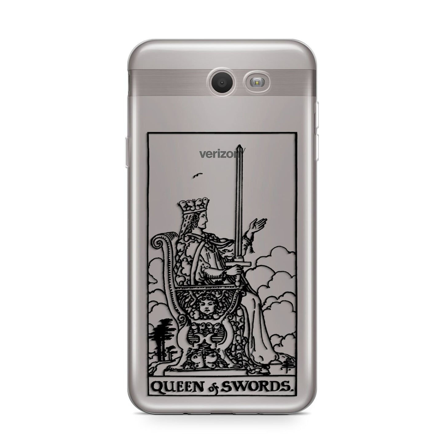 Queen of Swords Monochrome Samsung Galaxy J7 2017 Case