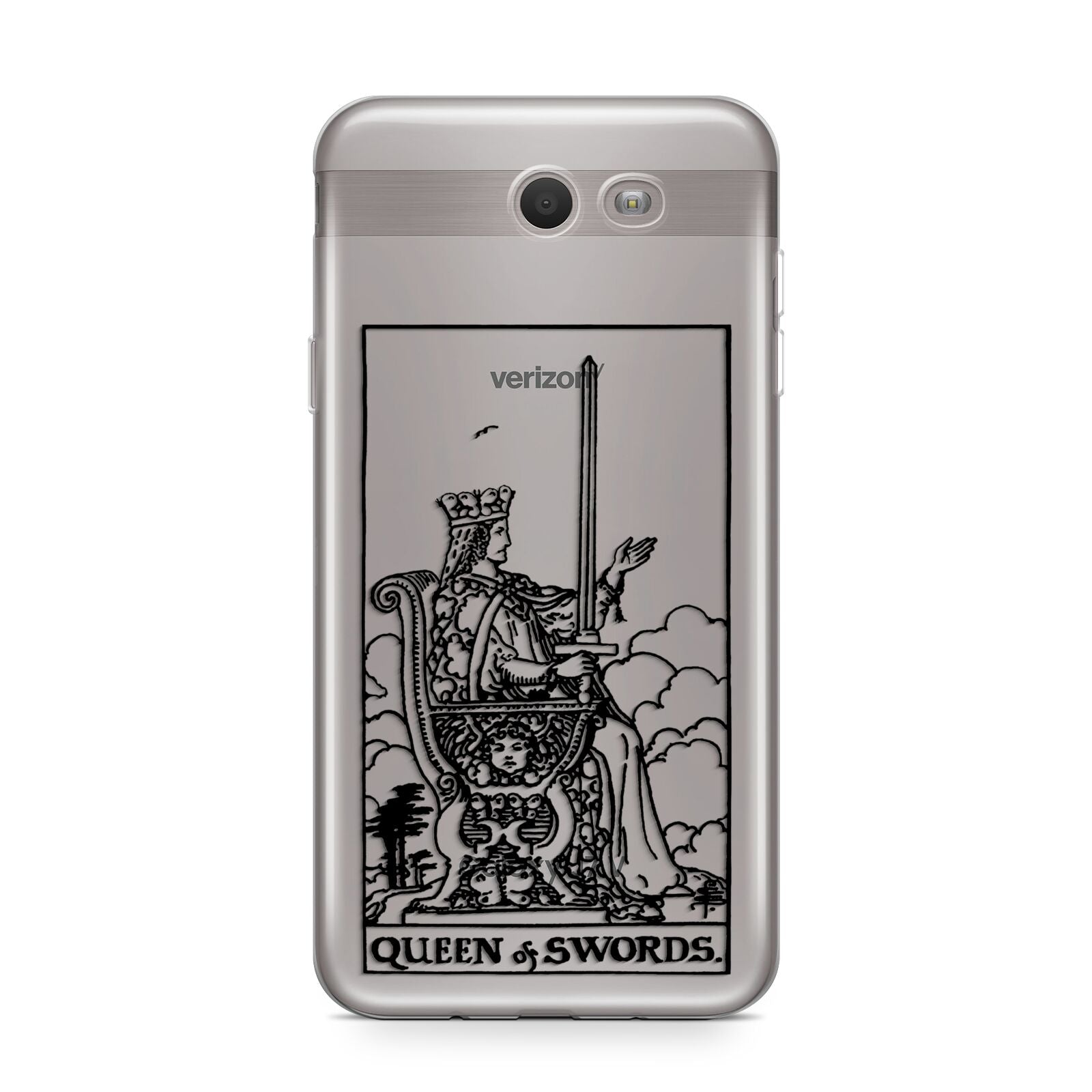 Queen of Swords Monochrome Samsung Galaxy J7 2017 Case