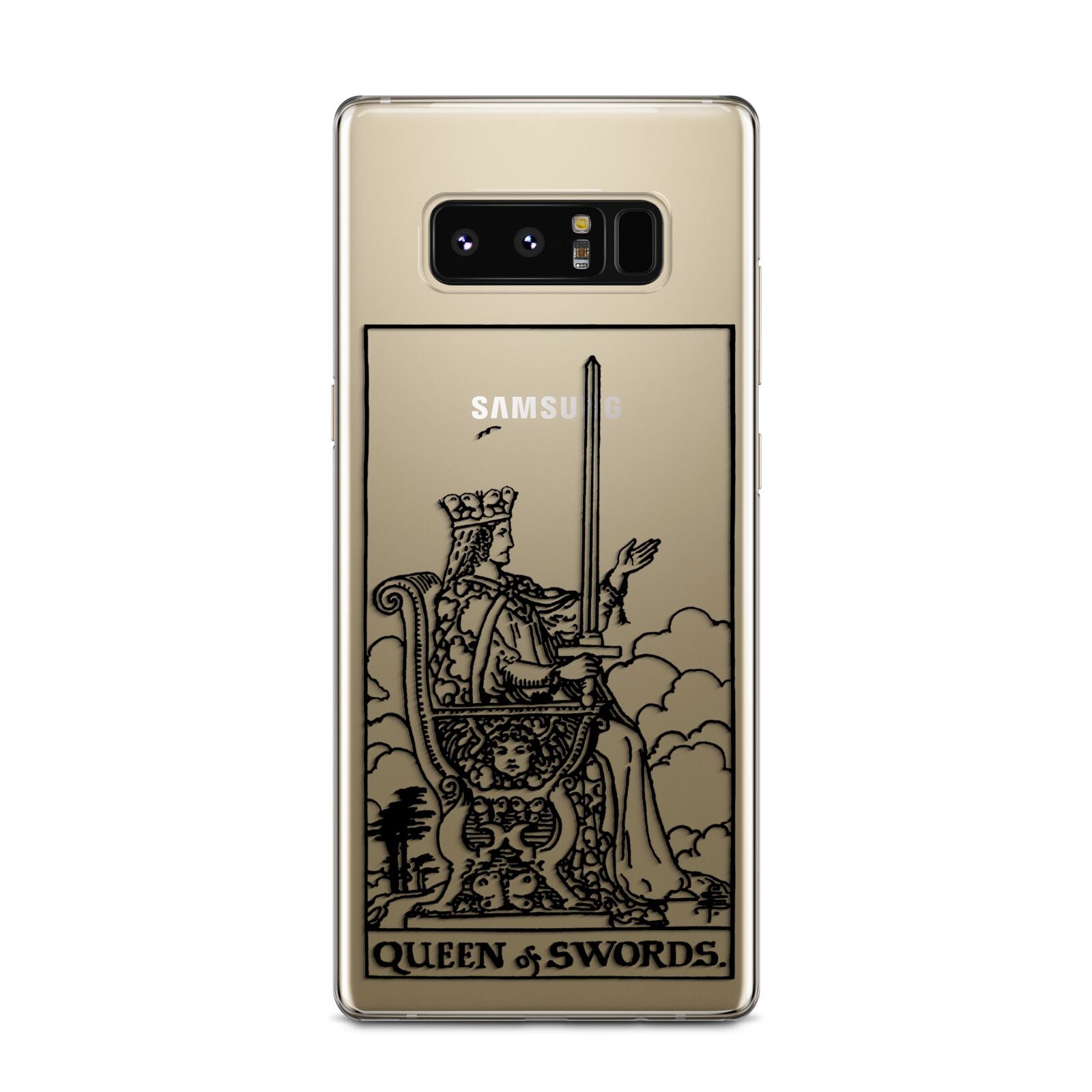 Queen of Swords Monochrome Samsung Galaxy Note 8 Case