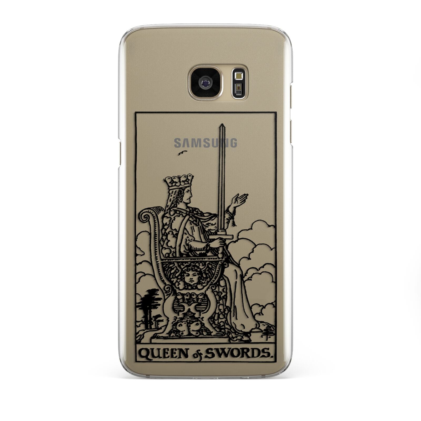 Queen of Swords Monochrome Samsung Galaxy S7 Edge Case