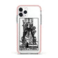 Queen of Wands Monochrome Apple iPhone 11 Pro in Silver with Pink Impact Case