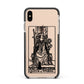 Queen of Wands Monochrome Apple iPhone Xs Max Impact Case Black Edge on Gold Phone