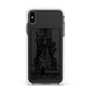 Queen of Wands Monochrome Apple iPhone Xs Max Impact Case White Edge on Black Phone