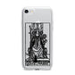 Queen of Wands Monochrome iPhone 7 Bumper Case on Silver iPhone