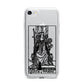 Queen of Wands Monochrome iPhone 7 Bumper Case on Silver iPhone