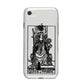 Queen of Wands Monochrome iPhone 8 Bumper Case on Silver iPhone