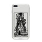 Queen of Wands Monochrome iPhone 8 Plus Bumper Case on Silver iPhone