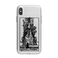 Queen of Wands Monochrome iPhone X Bumper Case on Silver iPhone Alternative Image 1