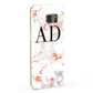 Personalised Rose Gold Marble Initials Samsung Galaxy Case Fourty Five Degrees