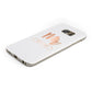 Personalised Rose Gold Mr Surname On Grey Samsung Galaxy Case Bottom Cutout