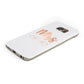 Personalised Rose Gold Mrs Surname On Grey Samsung Galaxy Case Bottom Cutout