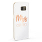 Personalised Rose Gold Mrs Surname On Grey Samsung Galaxy Case Fourty Five Degrees