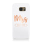 Personalised Rose Gold Mrs Surname On Grey Samsung Galaxy Case