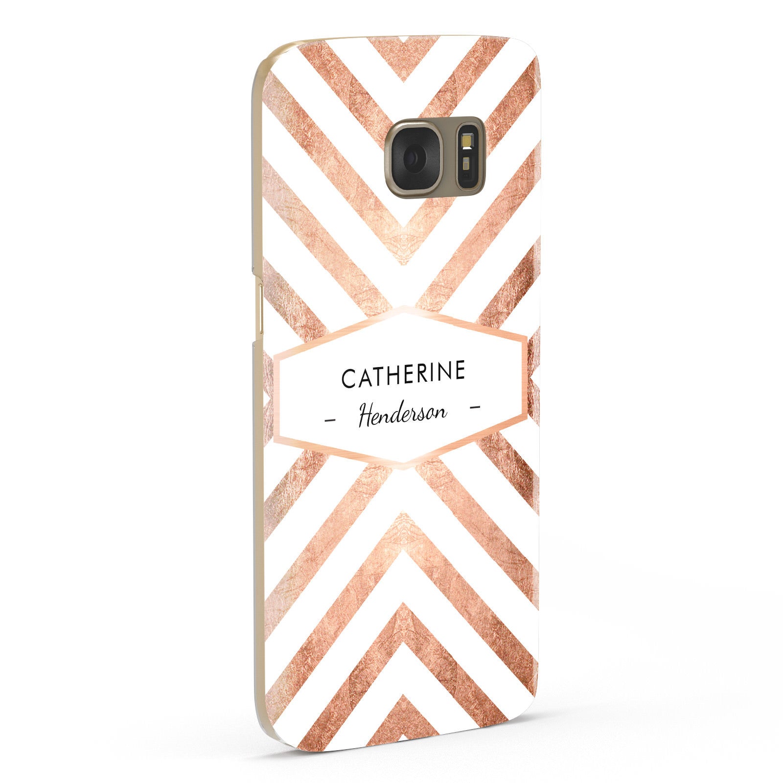 Personalised Rose Gold Name Or Initials Custom Samsung Galaxy Case Fourty Five Degrees