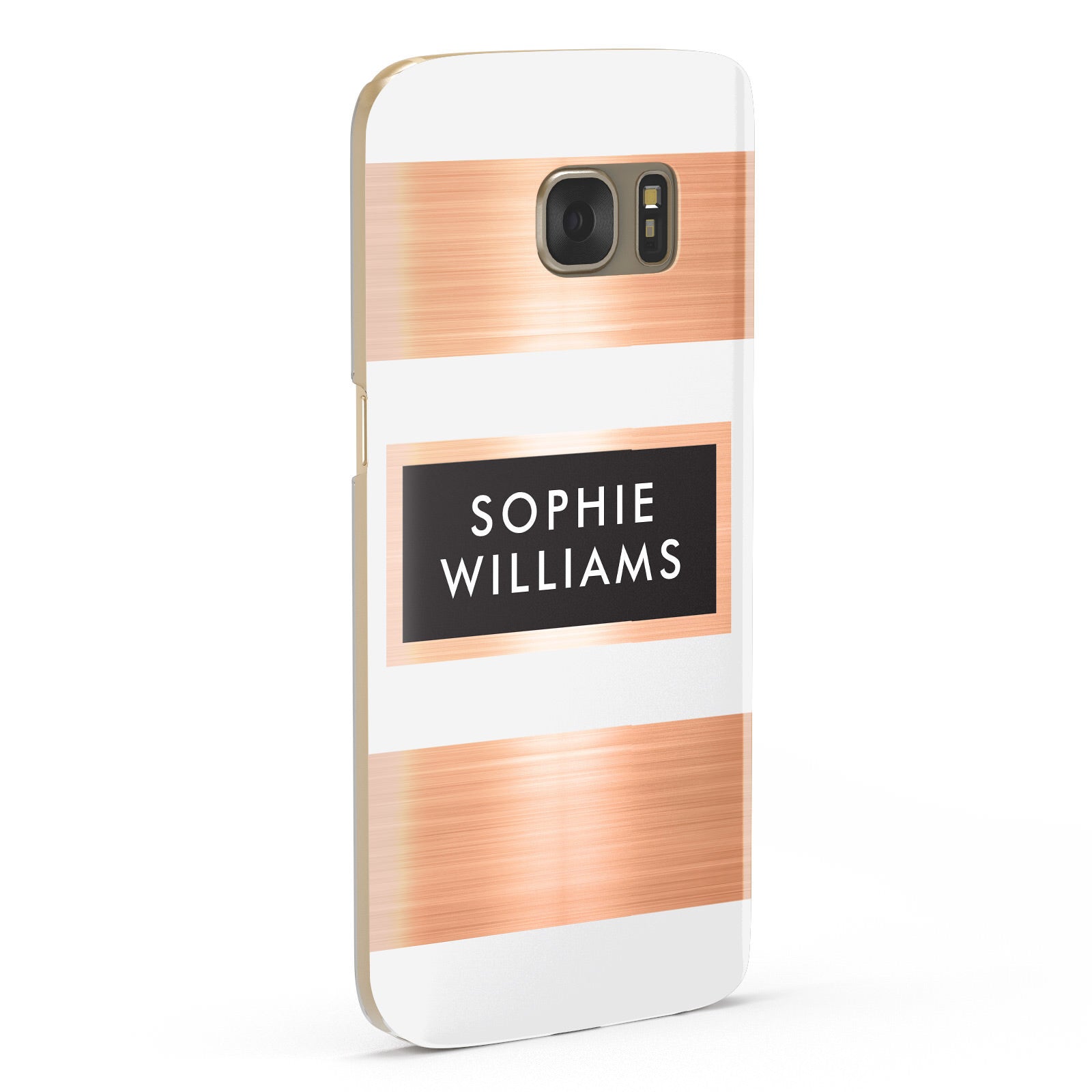 Personalised Rose Gold Name Text Initials Samsung Galaxy Case Fourty Five Degrees