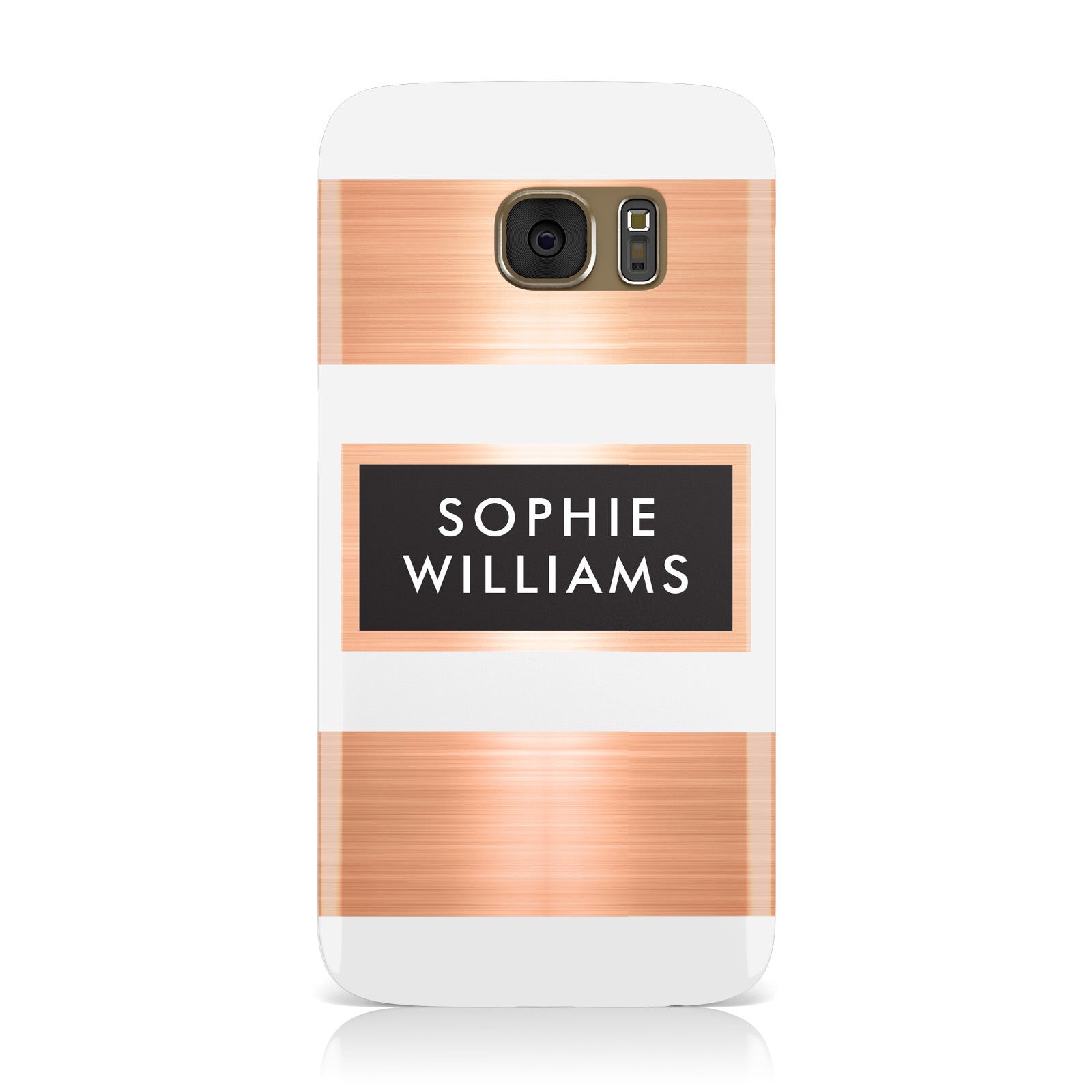 Personalised Rose Gold Name Text Initials Samsung Galaxy Case