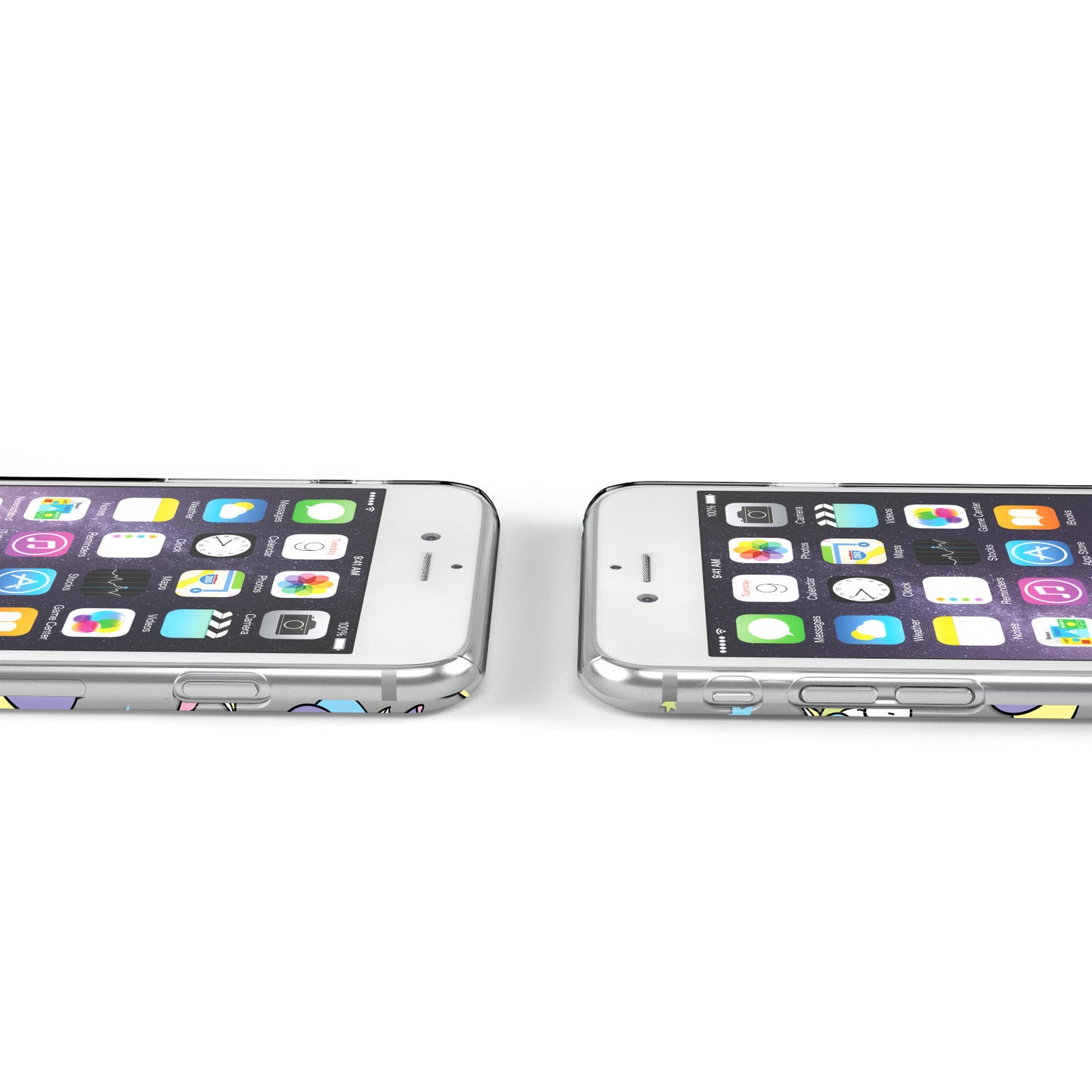 Sleepy Unicorn Personalised Apple iPhone Case Ports Cutout