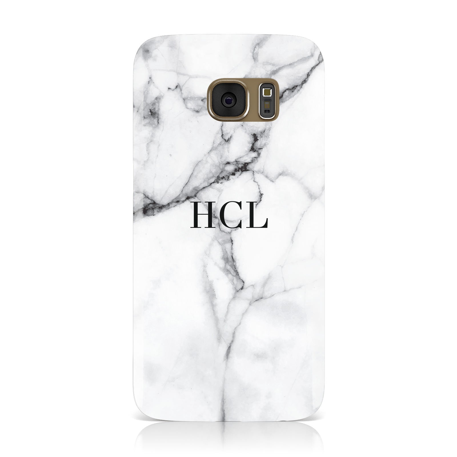 Personalised Small Marble Initials Custom Samsung Galaxy Case