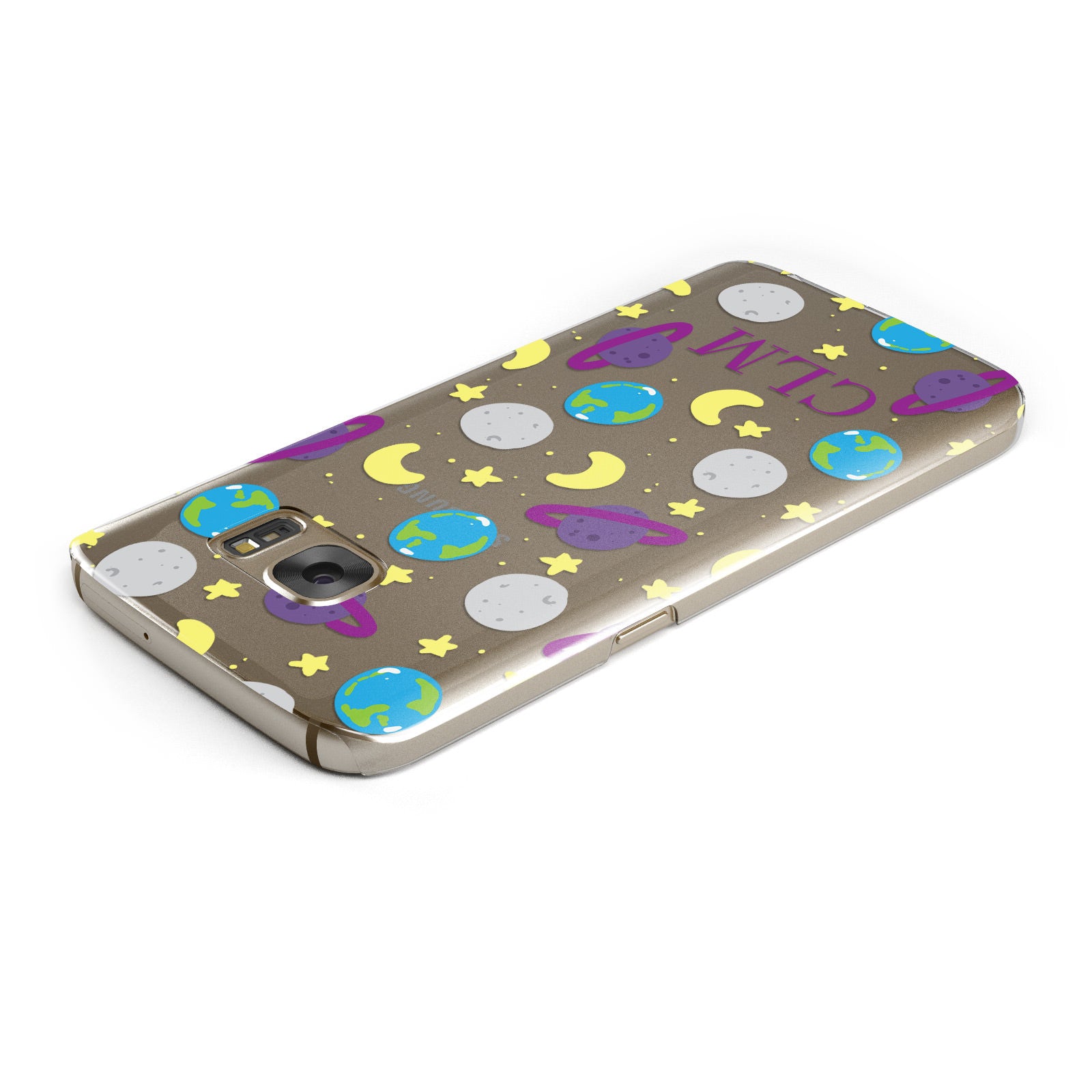 Personalised Space Initials Samsung Galaxy Case Top Cutout