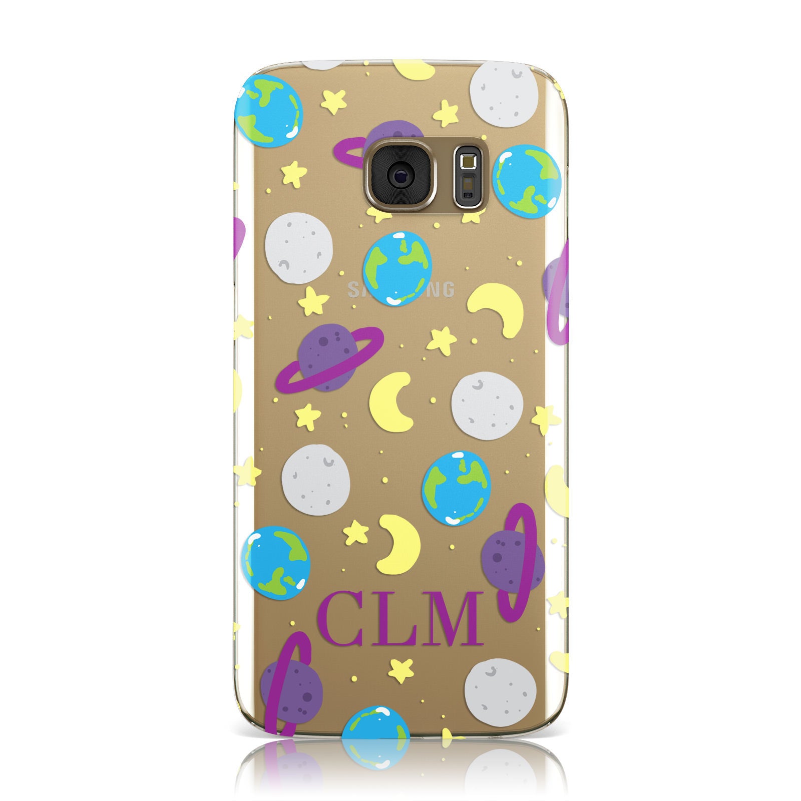 Personalised Space Initials Samsung Galaxy Case