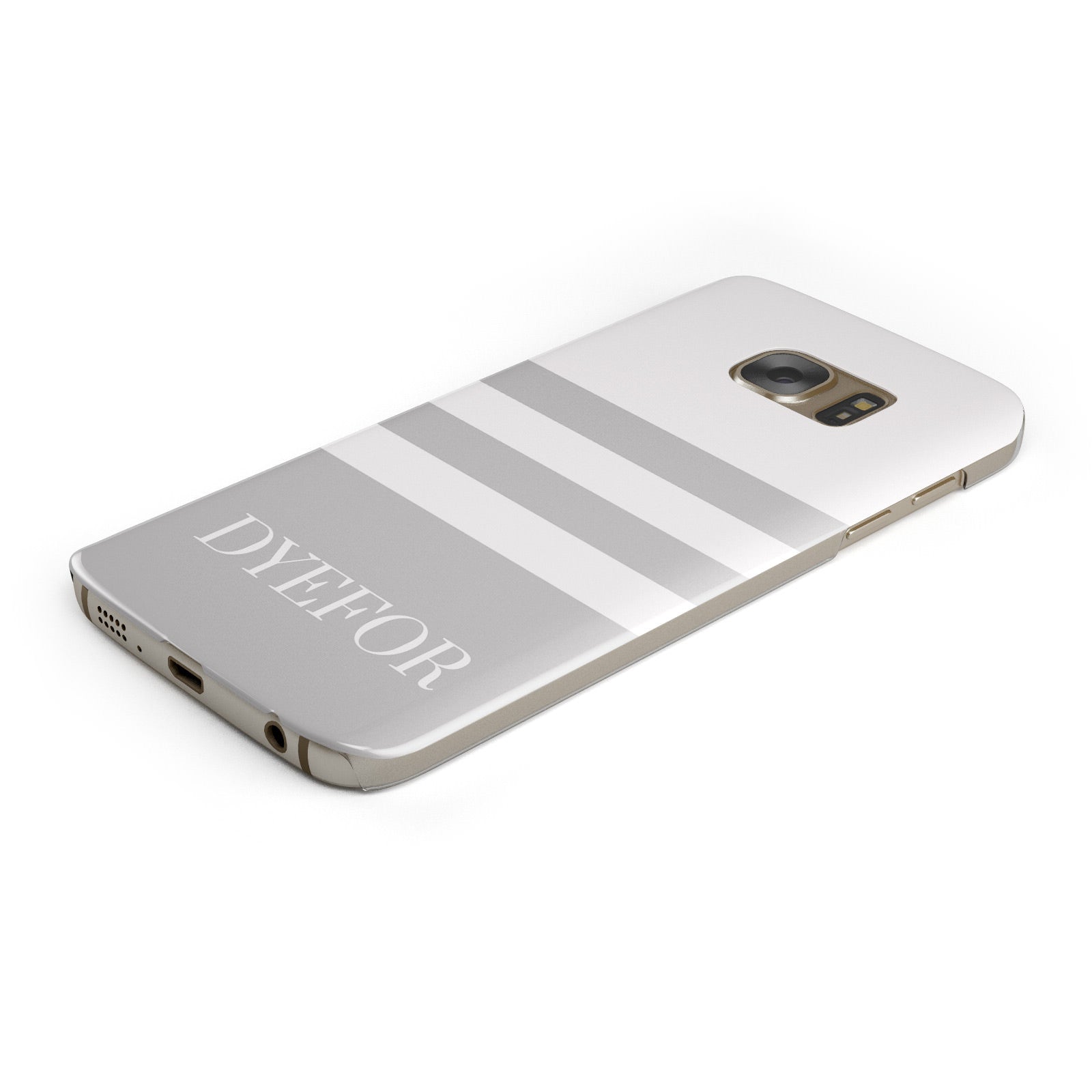 Stripes Personalised Name Samsung Galaxy Case Bottom Cutout
