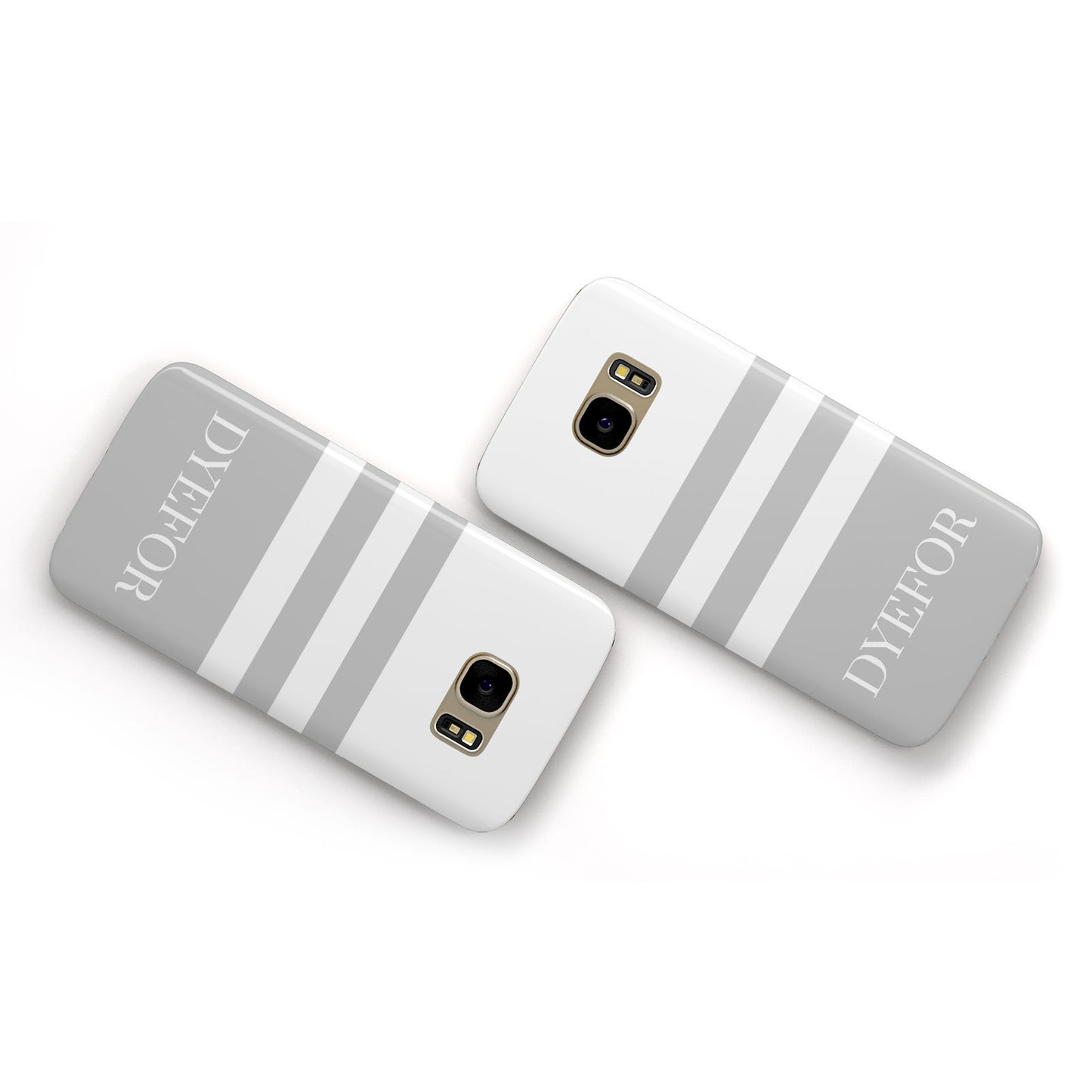 Stripes Personalised Name Samsung Galaxy Case Flat Overview