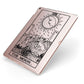 The Moon Monochrome Apple iPad Case on Rose Gold iPad Side View