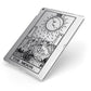 The Moon Monochrome Apple iPad Case on Silver iPad Side View