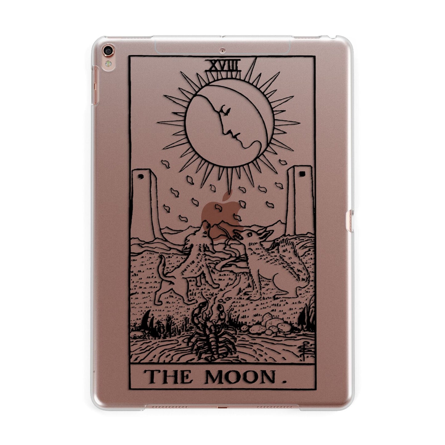 The Moon Monochrome Apple iPad Rose Gold Case