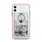 The Moon Monochrome Apple iPhone 11 in White with Pink Impact Case