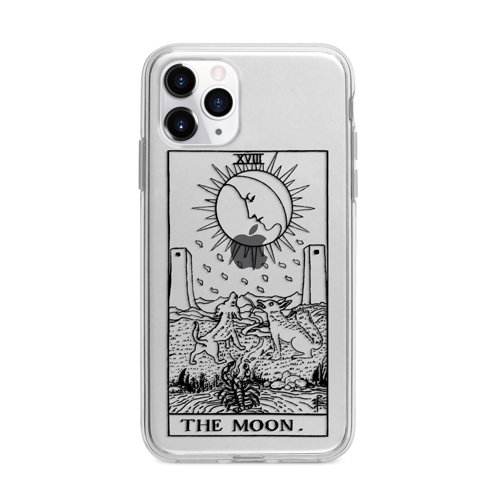 The Moon Monochrome Apple iPhone 11 Pro in Silver with Bumper Case
