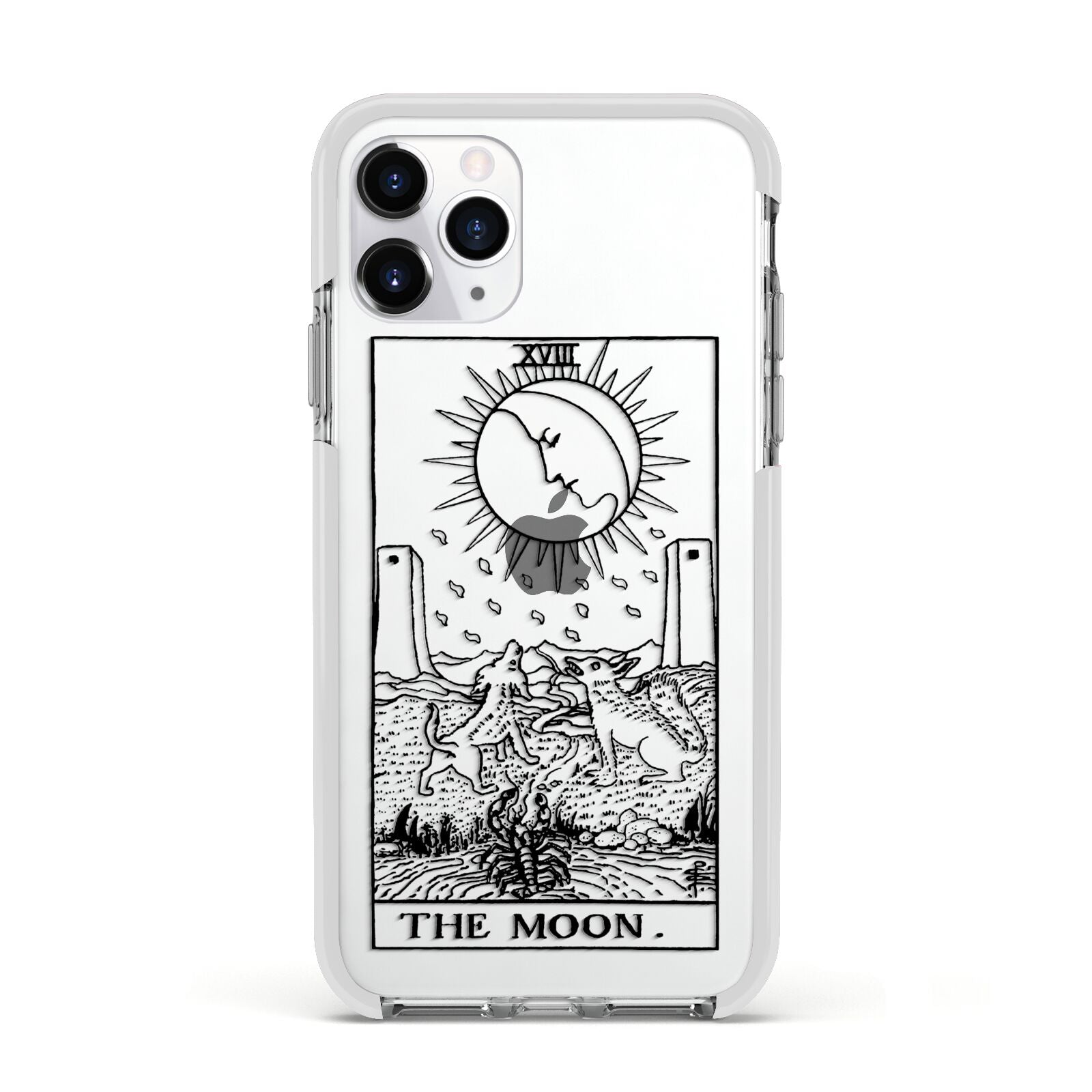 The Moon Monochrome Apple iPhone 11 Pro in Silver with White Impact Case