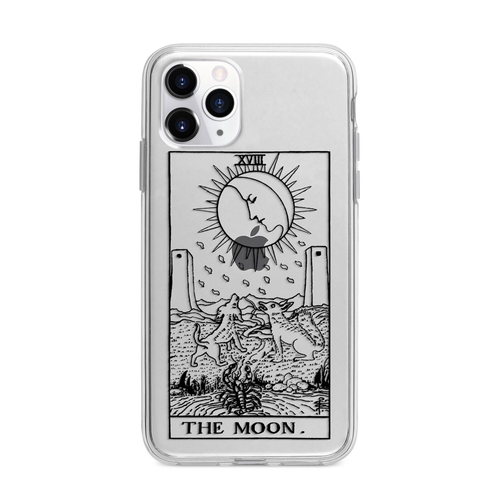 The Moon Monochrome Apple iPhone 11 Pro Max in Silver with Bumper Case