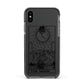The Moon Monochrome Apple iPhone Xs Impact Case Black Edge on Black Phone