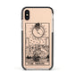 The Moon Monochrome Apple iPhone Xs Impact Case Black Edge on Gold Phone