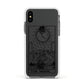 The Moon Monochrome Apple iPhone Xs Impact Case White Edge on Black Phone