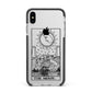 The Moon Monochrome Apple iPhone Xs Max Impact Case Black Edge on Silver Phone