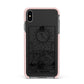 The Moon Monochrome Apple iPhone Xs Max Impact Case Pink Edge on Black Phone