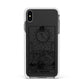 The Moon Monochrome Apple iPhone Xs Max Impact Case White Edge on Black Phone