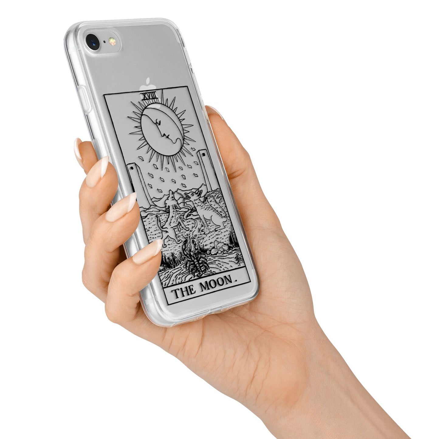 The Moon Monochrome iPhone 7 Bumper Case on Silver iPhone Alternative Image