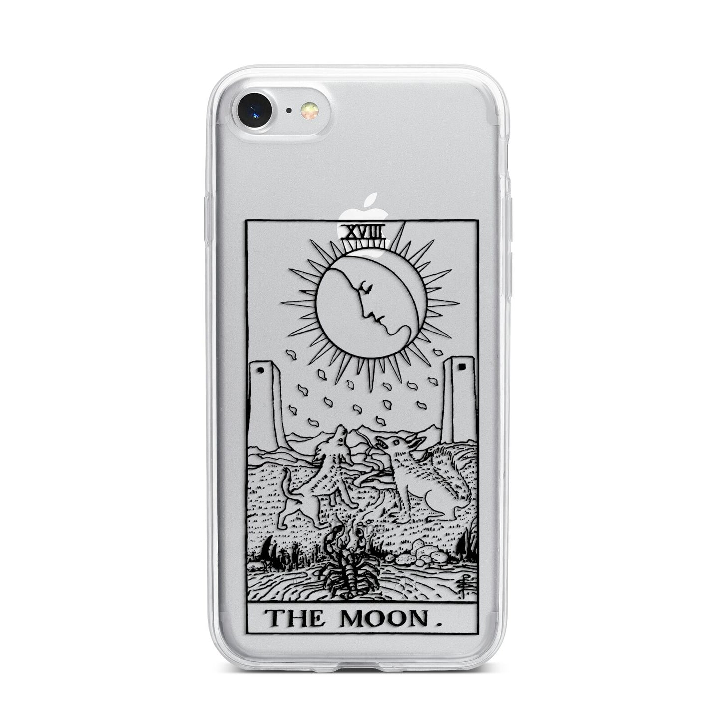 The Moon Monochrome iPhone 7 Bumper Case on Silver iPhone